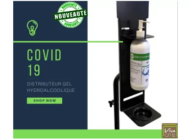 COVID 19 : Distributeur gel hydroalcoolique avec gel
