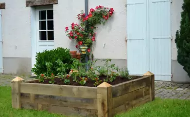 Jardinières modulaires en bois image 2