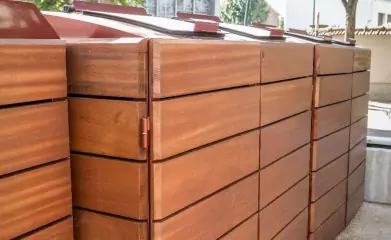 Abris conteneurs en bois image 3