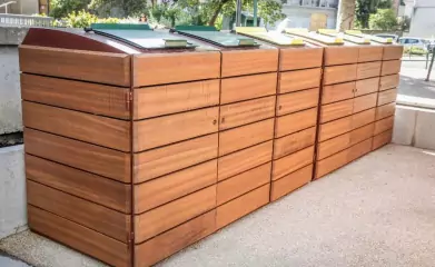 Abris conteneurs en bois image 6