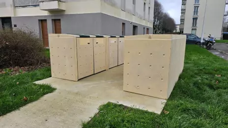 Abris conteneurs béton TRION Villejuif